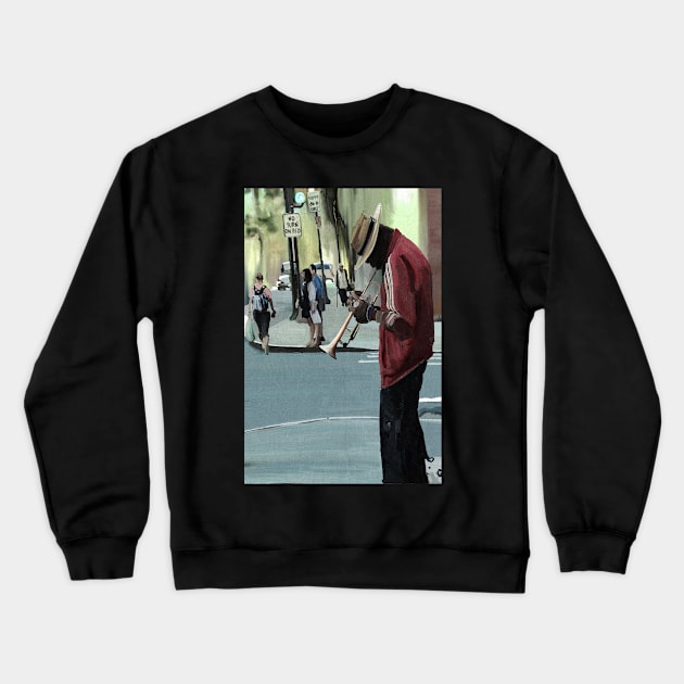 Jazzman Crewneck Sweatshirt by UBiv Art Gallery